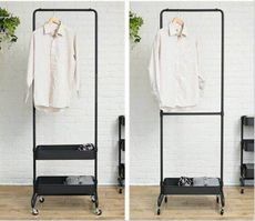 Mobile 61.5cm Length 45kg Bearing Steel Clothes Rack