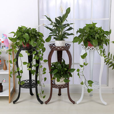 Floor Style Anti Slip H60cm 2 Tier Metal Plant Stand